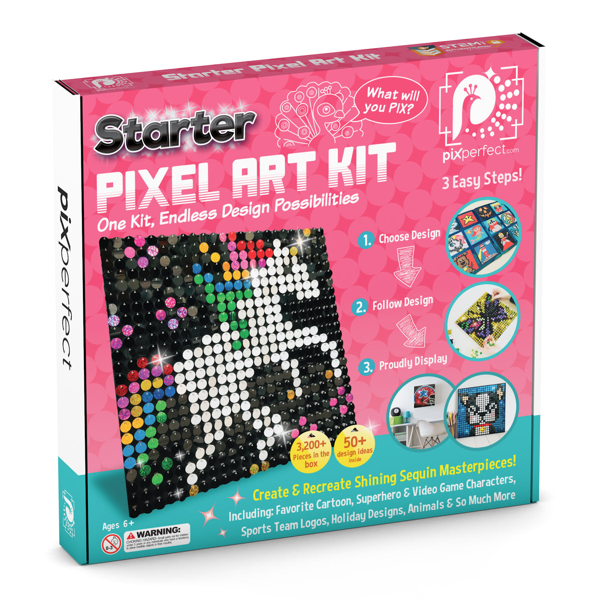 Pix Perfect Extra Pixel Board, Compatible with Any Pixel Art Kit