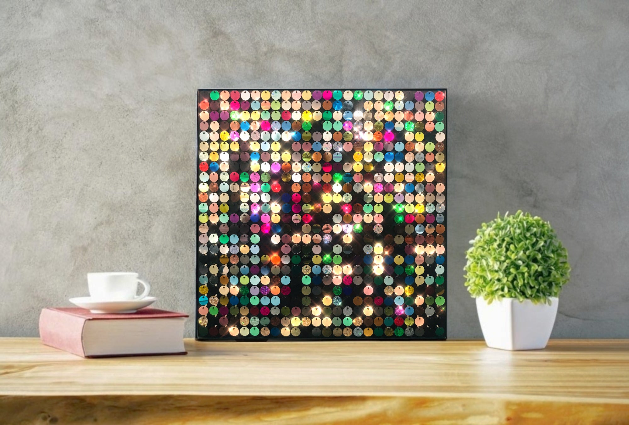 Shimmer board sparkly sequin art home decor