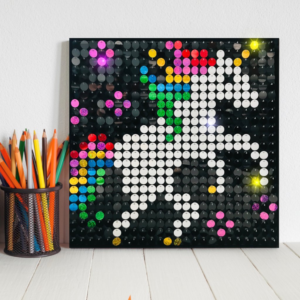 Captain America Sequin Pixel Art Craft Kit Do-it-yourself Wall Art 